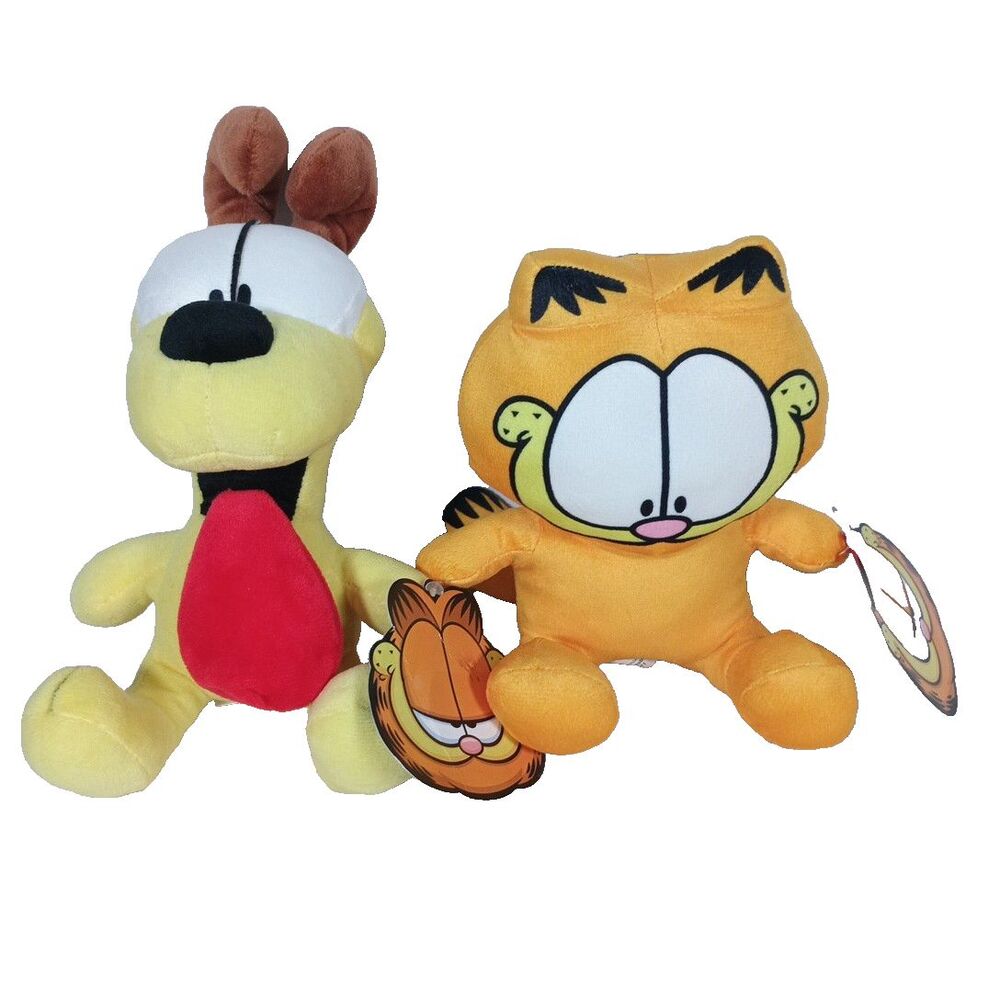 Garfield & Odie Plush 7" Nickelodeon Toy Factory Stuffed Animal Set 2022  NWT